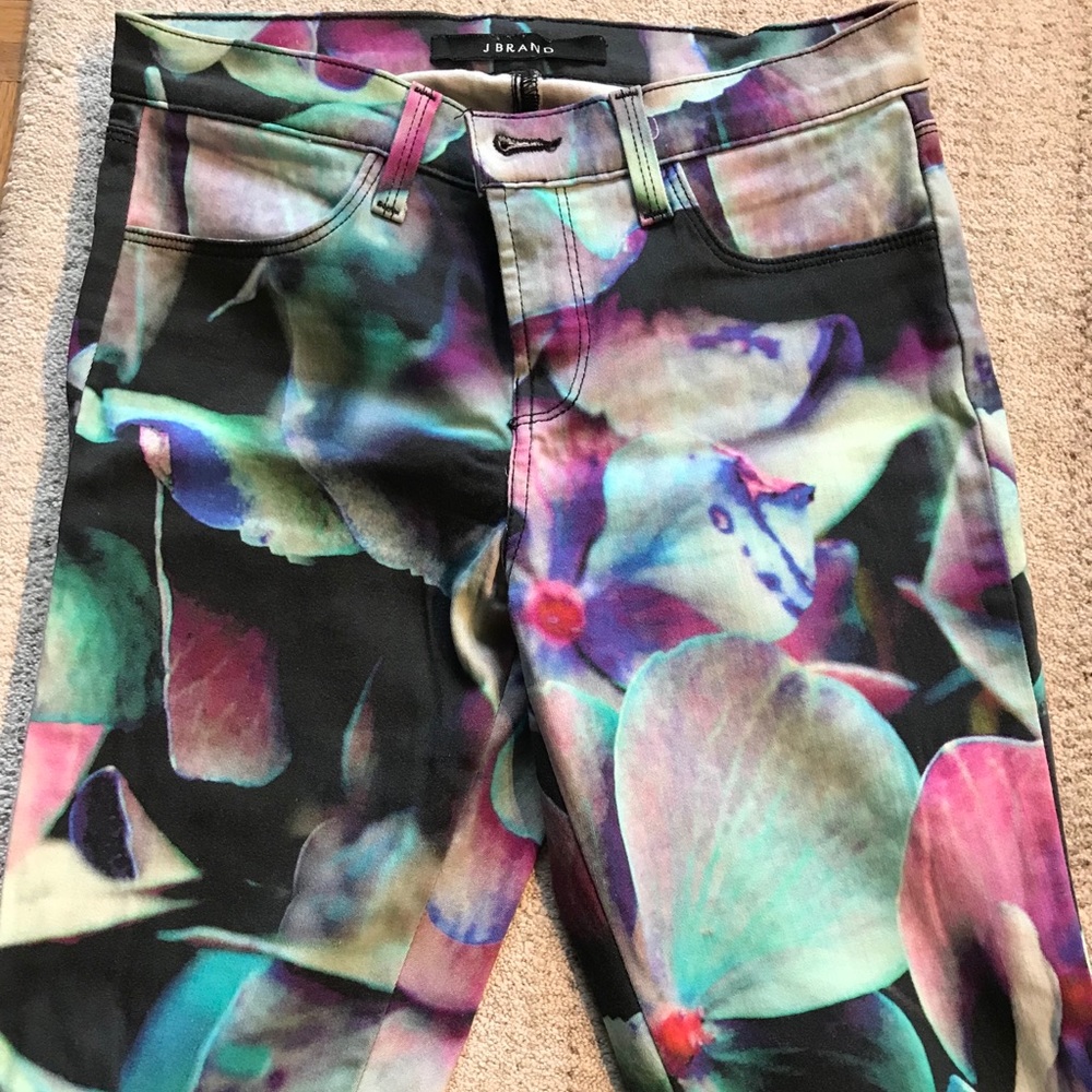 J Brand skinny ankle jeans hydra print